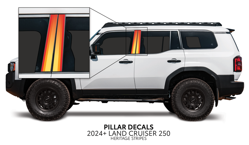 TV B Pillar Decals - 2024+ Land Cruiser