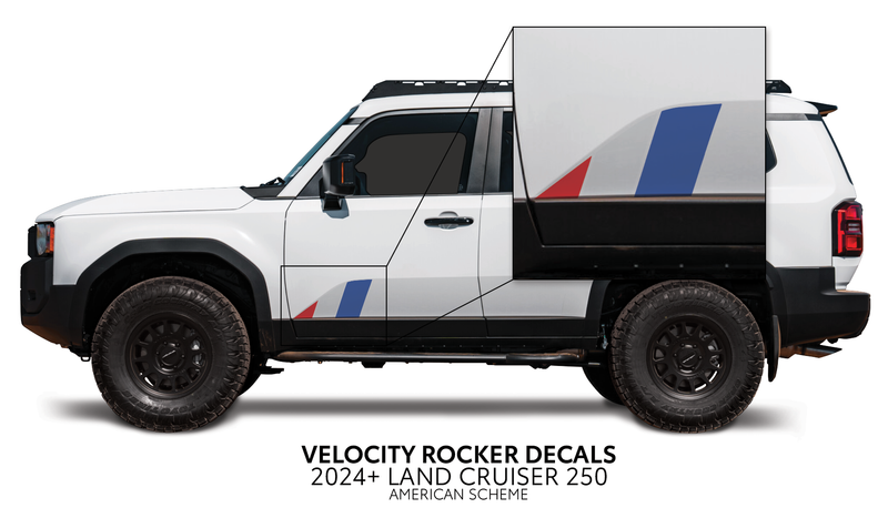 Velocity Lower Rocker Decals - 2024 + Land Cruiser