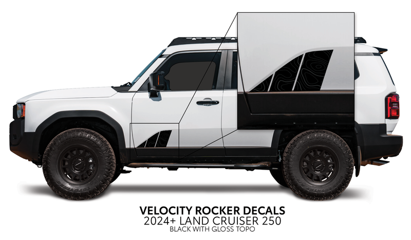 Velocity Lower Rocker Decals - 2024 + Land Cruiser