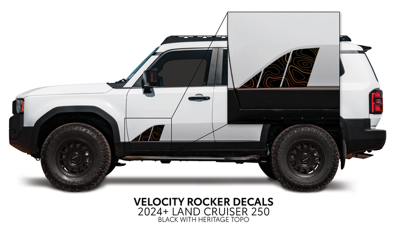 Velocity Lower Rocker Decals - 2024 + Land Cruiser