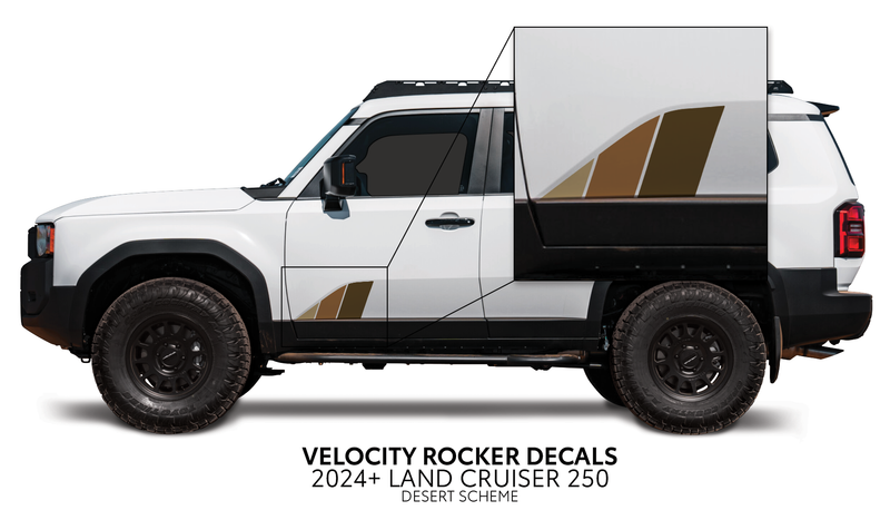 Velocity Lower Rocker Decals - 2024 + Land Cruiser