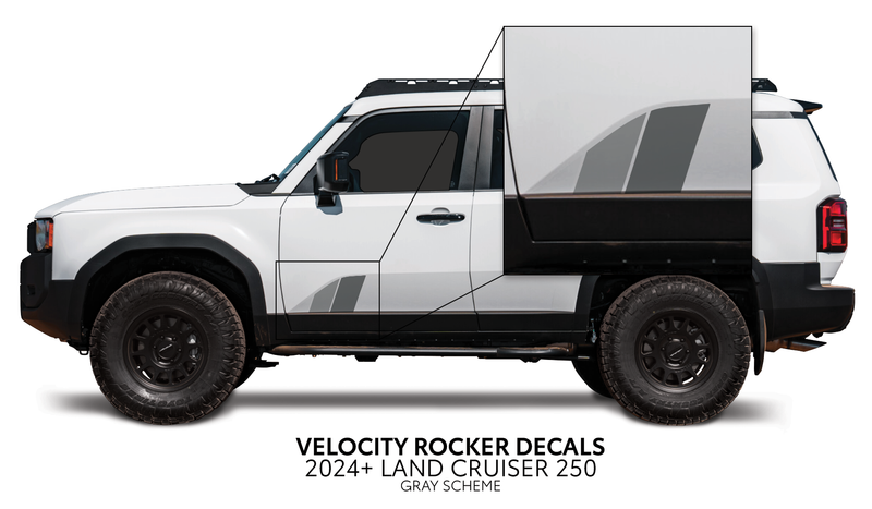 Lower Rocker Banner 2024+ Toyota Land Cruiser 250 Velocity Lower Rocker Decals | StickerFab