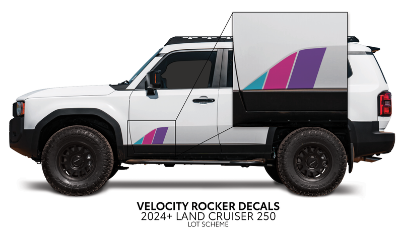 Velocity Lower Rocker Decals - 2024 + Land Cruiser