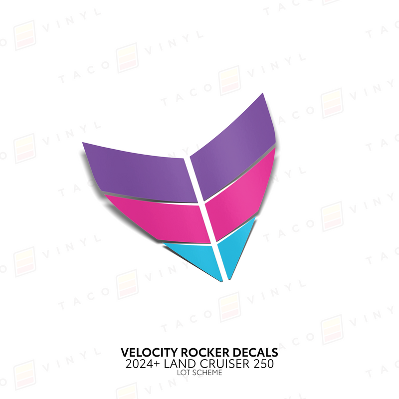 Velocity Lower Rocker Decals - 2024 + Land Cruiser