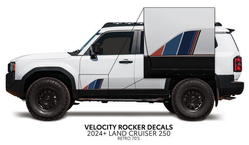 Velocity Lower Rocker Decals - 2024 + Land Cruiser