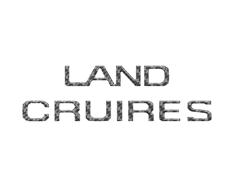 Domed Rear Liftgate Letter Overlays - 2024+ Land Cruiser