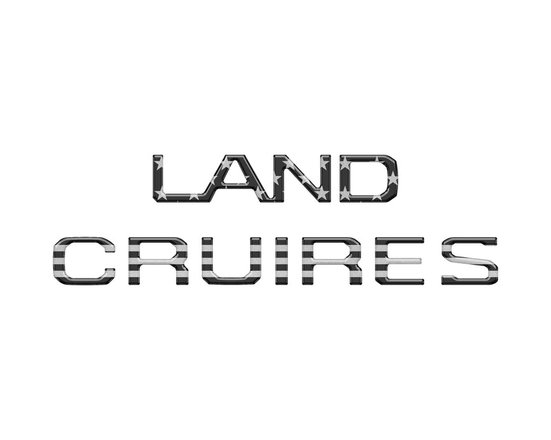 Domed Rear Liftgate Letter Overlays - 2024+ Land Cruiser