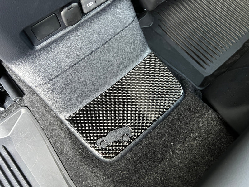 Domed Rear Center Console Kick Plate Overlays - 2024+ Land Cruiser