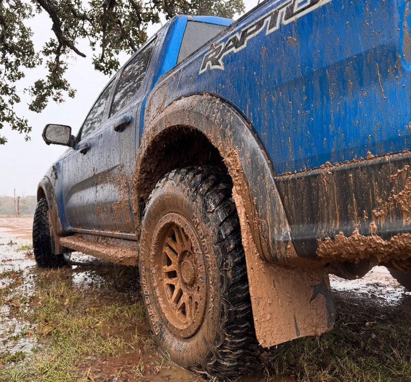 Ford Ranger Raptor Armor 2024+ Ford Ranger Raptor UR Mud Flaps - Rally Armor No Drill | StickerFab