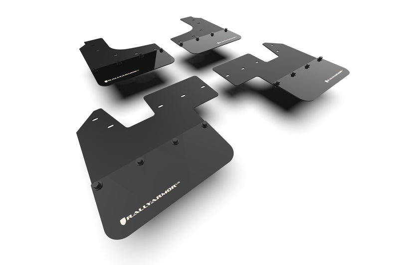 Rally Armor 23-25 Ineos Grenadier Black Mud Flap - Warm Grey Logo