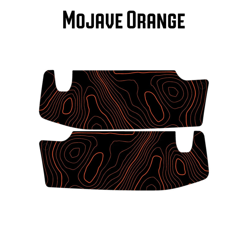 Topographic Map Sun Visor Overlays - 2018+ Jeep Wrangler JL / Jeep Gladiator JT