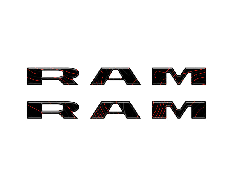 Domed Front Door Emblem Overlays - 2025+ Ram 1500/2500/3500