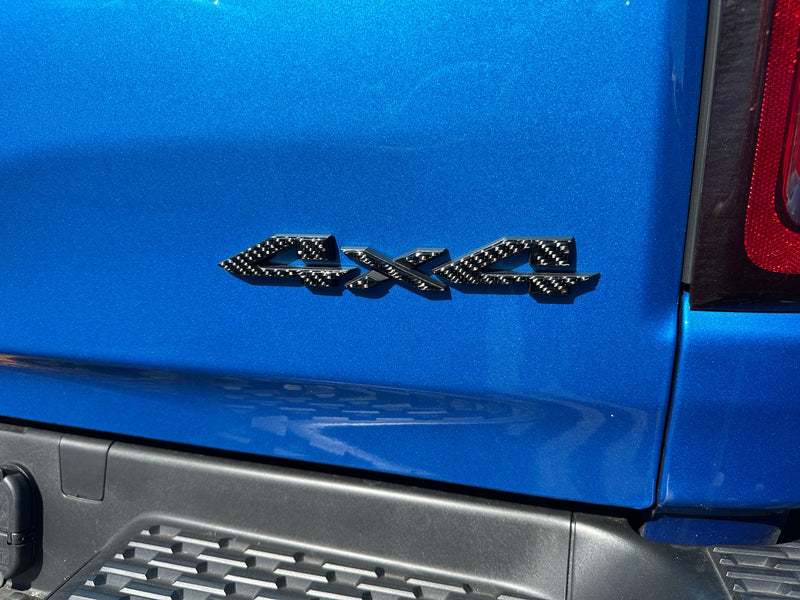 Domed 4x4 Tailgate Emblem Letter Overlays - 2025+ Ram 1500/2500/3500