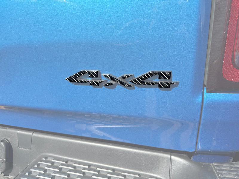 Domed 4x4 Tailgate Emblem Letter Overlays - 2025+ Ram 1500/2500/3500