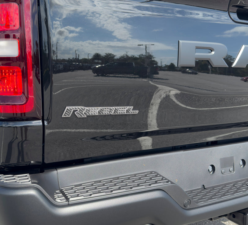 Domed Rebel Tailgate Emblem Letter Inserts - 2025+ Ram 1500/2500/3500 Rebel