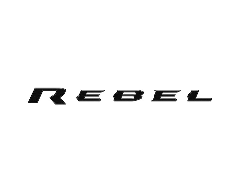 Domed Rebel Tailgate Emblem Letter Inserts - 2025+ Ram 1500/2500/3500 Rebel