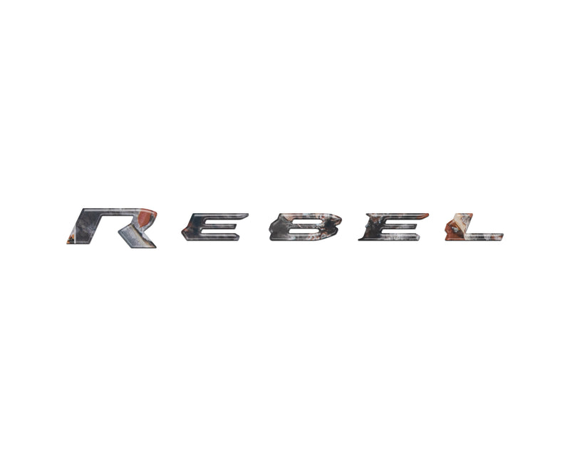 Domed Rebel Tailgate Emblem Letter Inserts - 2025+ Ram 1500/2500/3500 Rebel