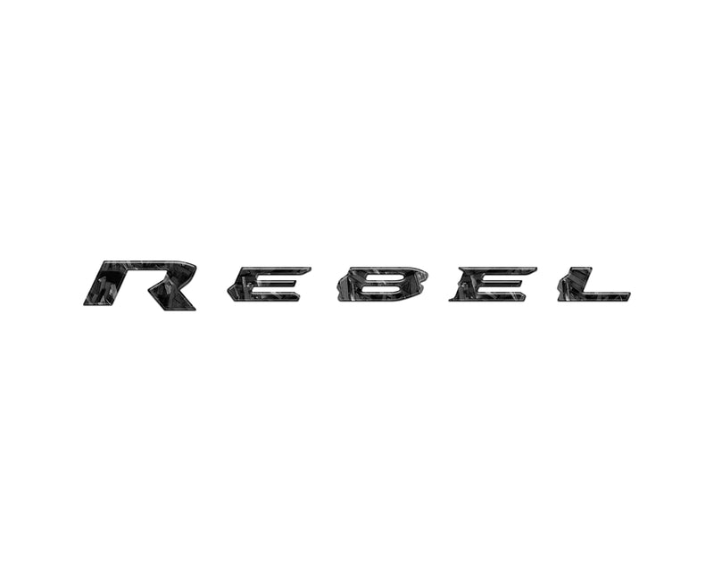 Domed Rebel Tailgate Emblem Letter Inserts - 2025+ Ram 1500/2500/3500 Rebel