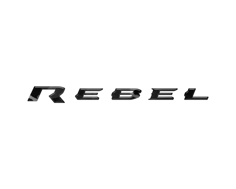 Domed Rebel Tailgate Emblem Letter Inserts - 2025+ Ram 1500/2500/3500 Rebel