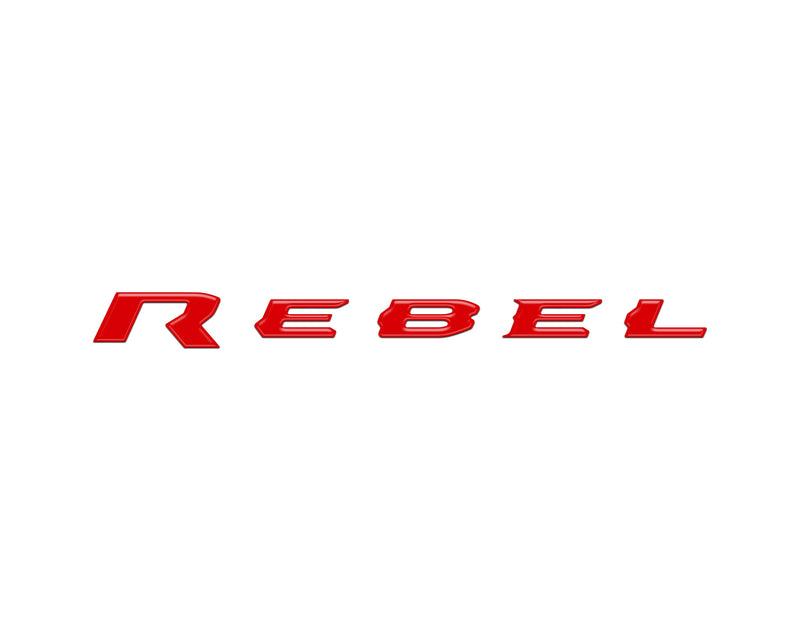 Domed Rebel Tailgate Emblem Letter Inserts - 2025+ Ram 1500/2500/3500 Rebel