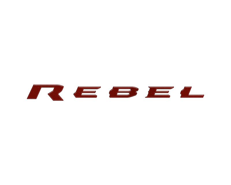 Domed Rebel Tailgate Emblem Letter Inserts - 2025+ Ram 1500/2500/3500 Rebel
