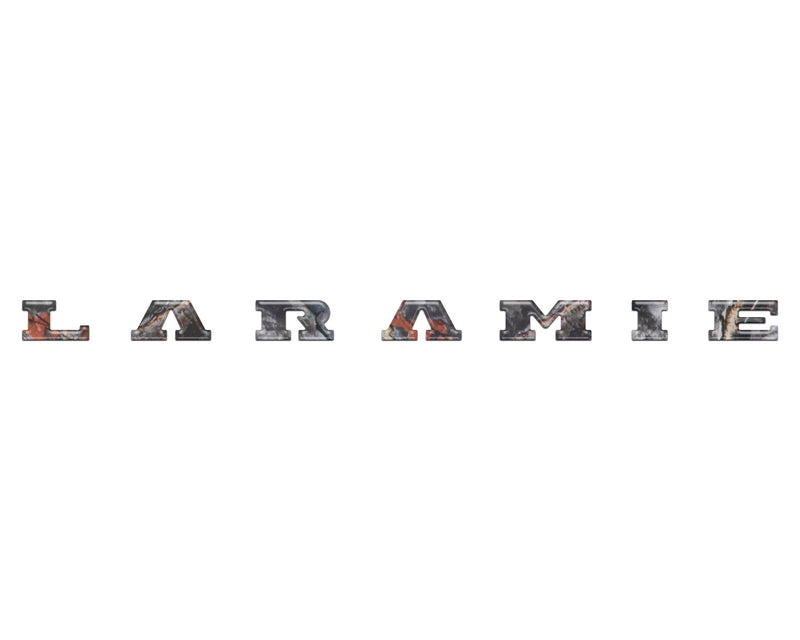 Domed Laramie Tailgate Emblem Letter Inserts -  2025+ Ram 1500/2500/3500