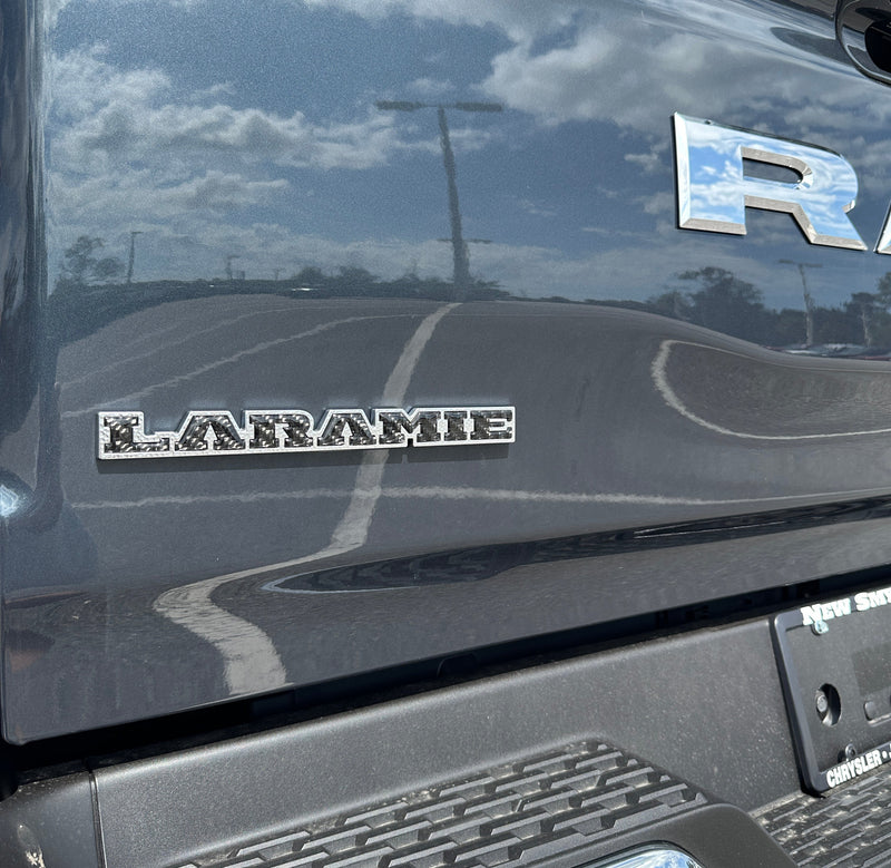 Domed Laramie Tailgate Emblem Letter Inserts -  2025+ Ram 1500/2500/3500