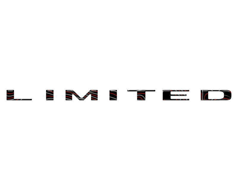 Domed Limited Tailgate Emblem Letter Overlays - 2025+ Ram 1500/2500/3500