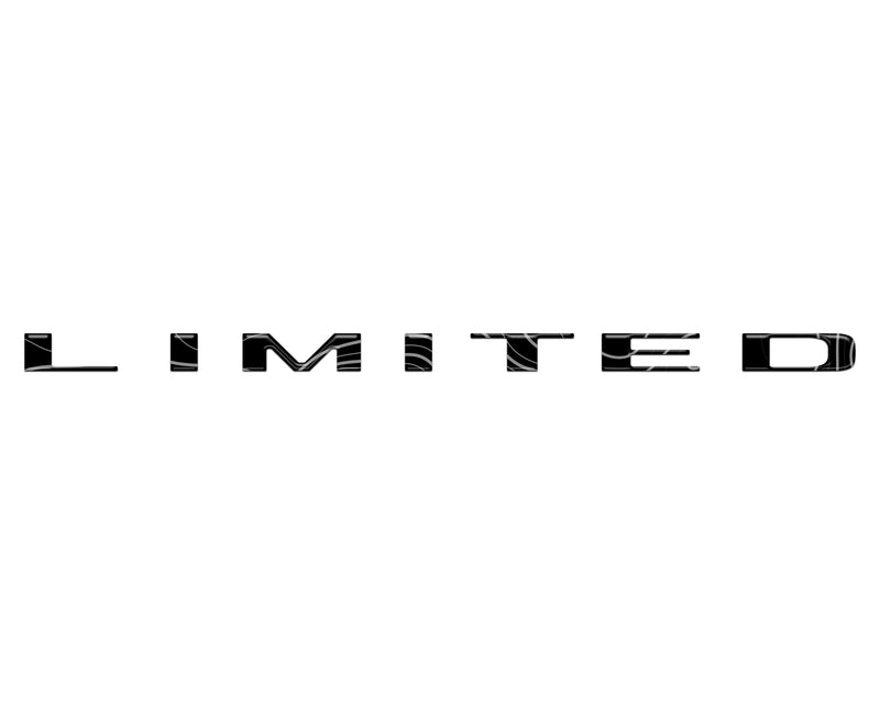 Domed Limited Tailgate Emblem Letter Overlays - 2025+ Ram 1500/2500/3500