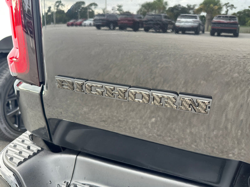 Domed Bighorn Tailgate Emblem Letter Inserts - 2025+ Ram 1500/2500/3500