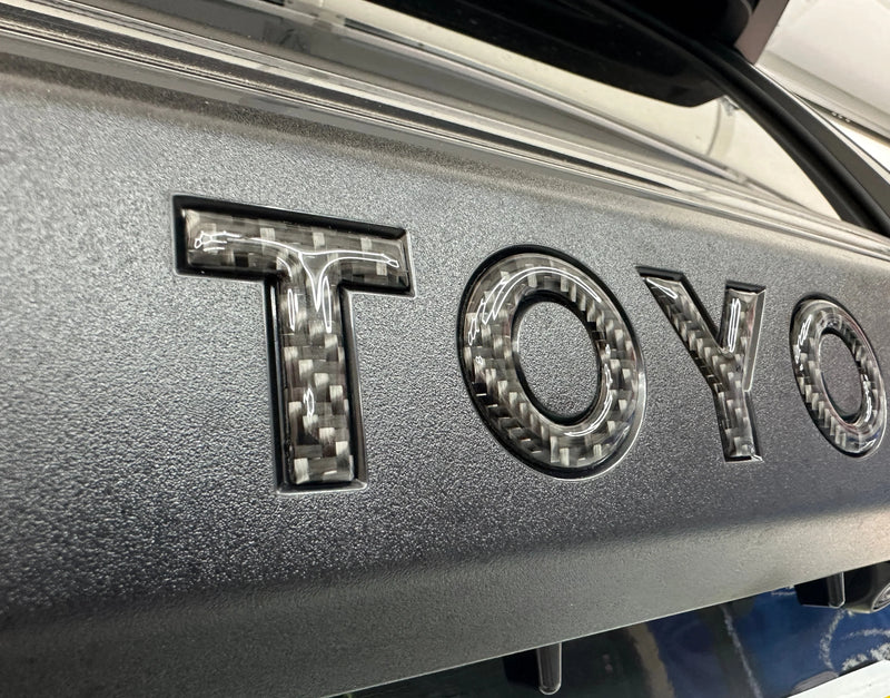 Domed TOYOTA Liftgate Letter Inserts - 2025+ 4Runner