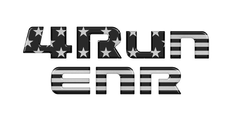 Domed 4RUNNER Liftgate Letter Overlays - 2025+ 4Runner