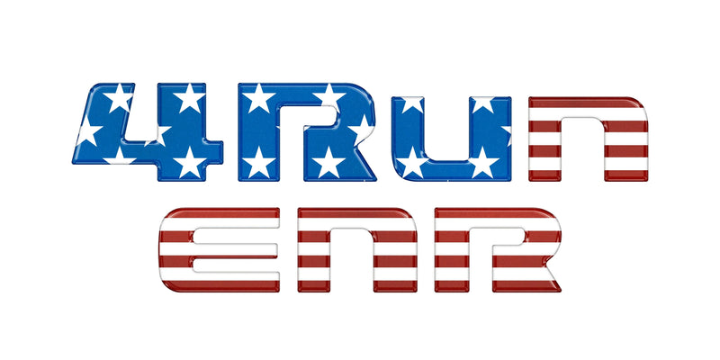 Domed 4RUNNER Liftgate Letter Overlays - 2025+ 4Runner