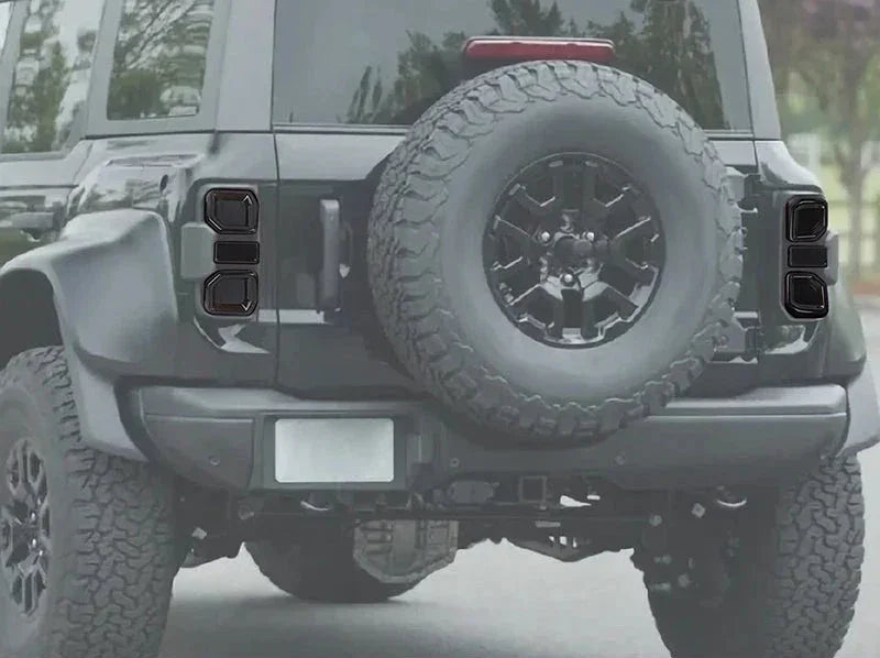 Bronco Raptor Rear Lamp OSD Bronco Raptor Smoked Acrylc Tail Light Overlays | StickerFab