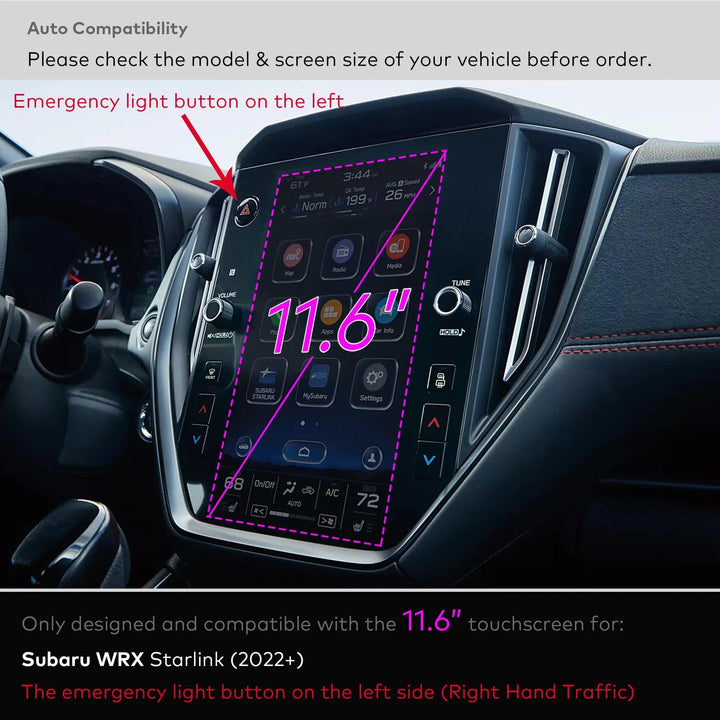 INNOSURE Glass and Film Screen Protectors for 11.6" 2022+ WRX / Crosstrek - StickerFab