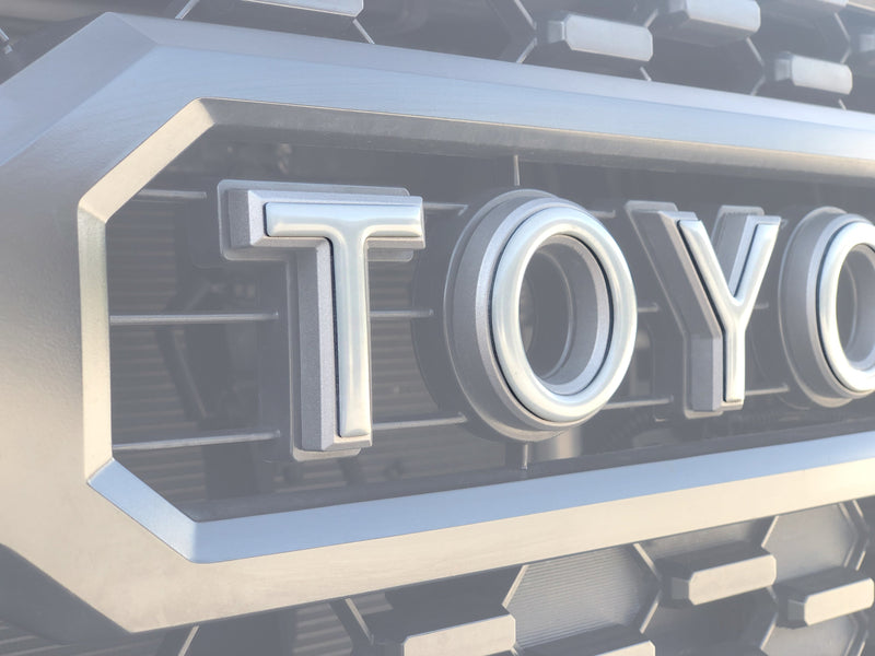 Domed Grille Letter Overlays - 2016+ Tacoma TRD Pro Grille