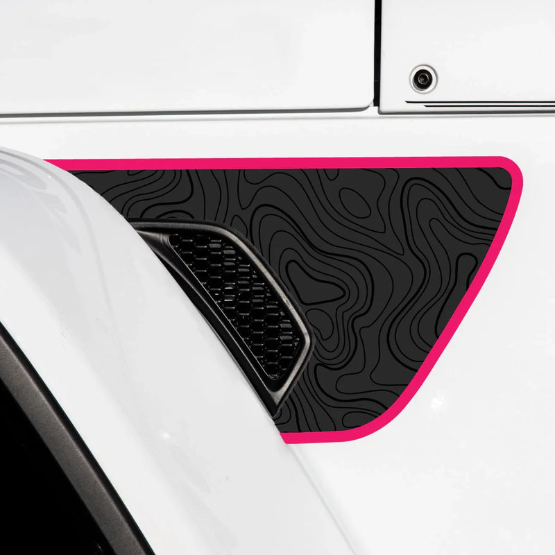 Premium Topographic Fender Vent Decal Set - 2018+ Wrangler / Gladiator