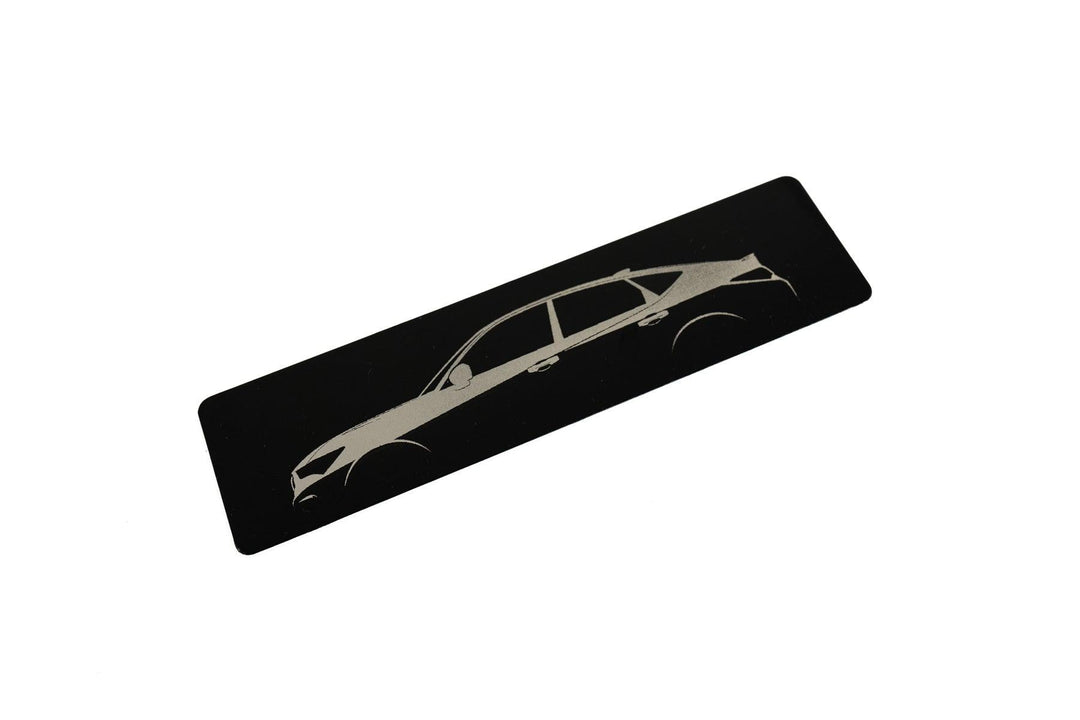 Acura Integra DE Outline Weathertech Floor Mat Logo Insert (Metal Etched) - 2023+ Integra - StickerFab