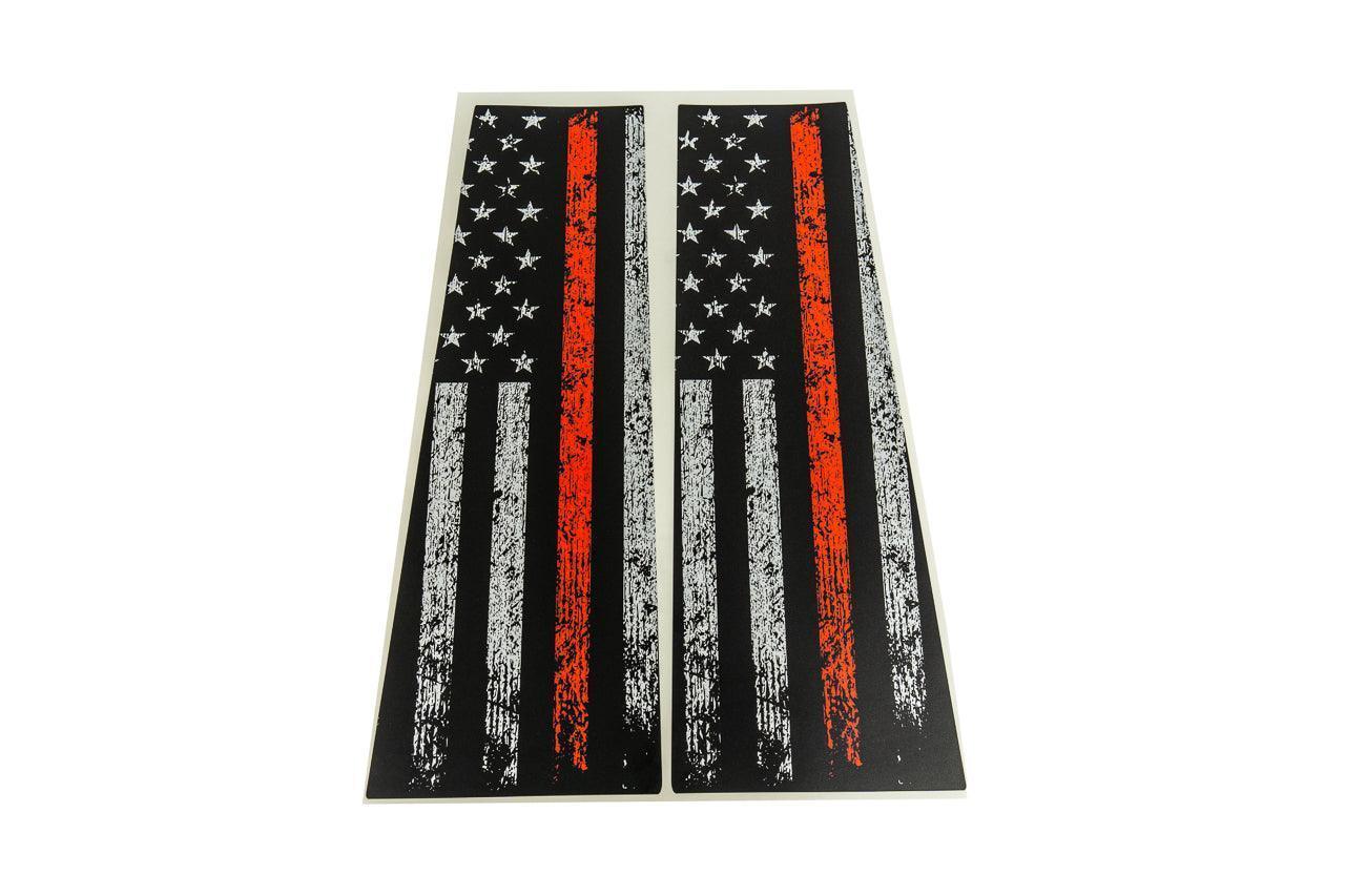 2024+ Ford Ranger American Flag B Pillar Overlay Kit | StickerFab