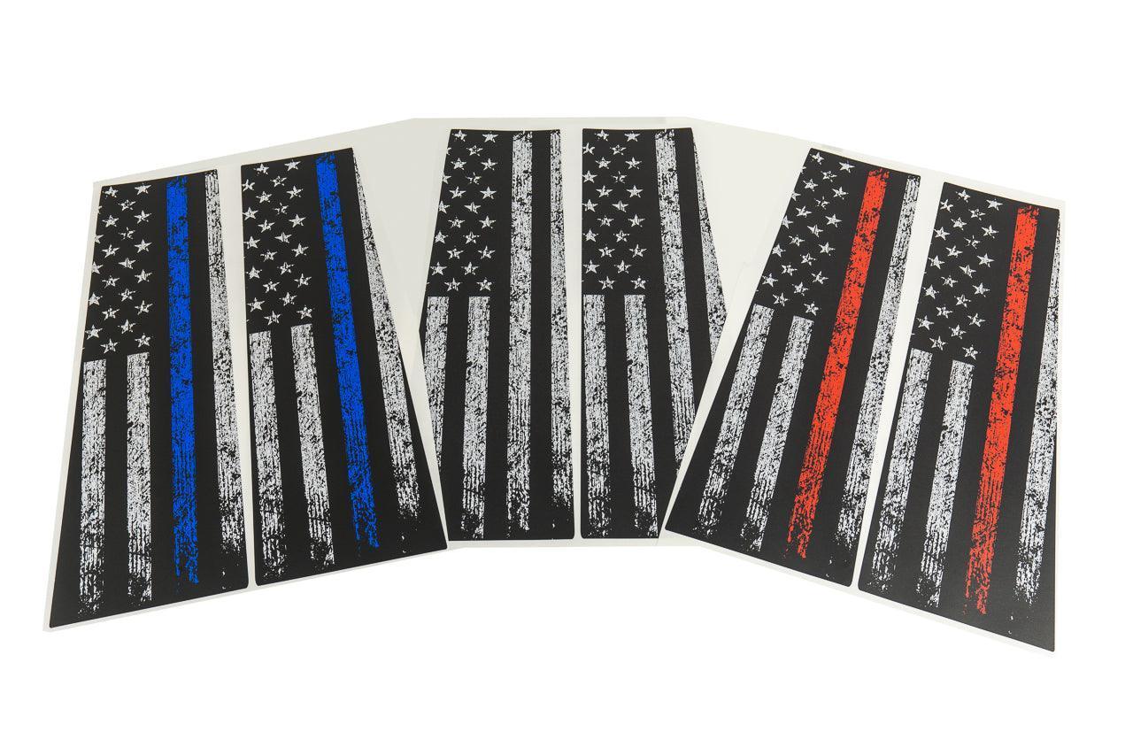 2024+ Ford Ranger American Flag B Pillar Overlay Kit | StickerFab