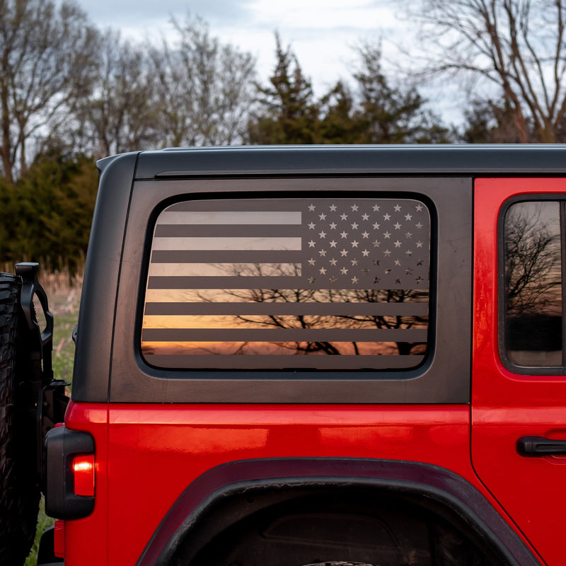American Flag Window Graphic for Wrangler - 1996+ Wrangler