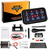 Auxbeam 8 Gang Blue Led Switch Panel Kit Automatic Dimmable - Universal - StickerFab