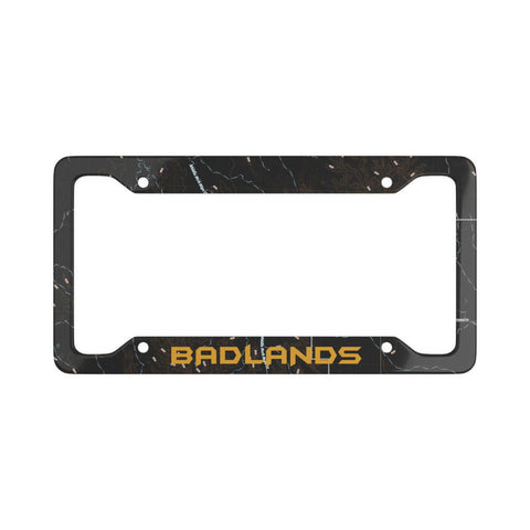 Badlands South Dakota Topo Map - License Plate Frame (Black) - StickerFab