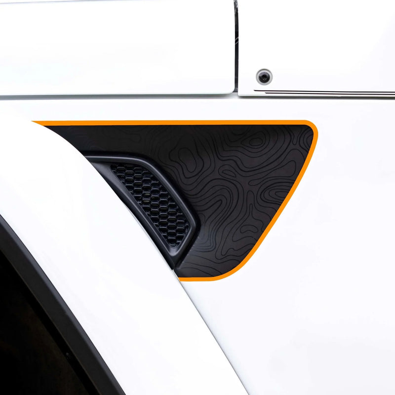 Premium Topographic Fender Vent Decal Set - 2018+ Wrangler / Gladiator