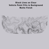 Stealth Black Topographic Map Hood Overlay (Printed Series) - 2021+ Bronco