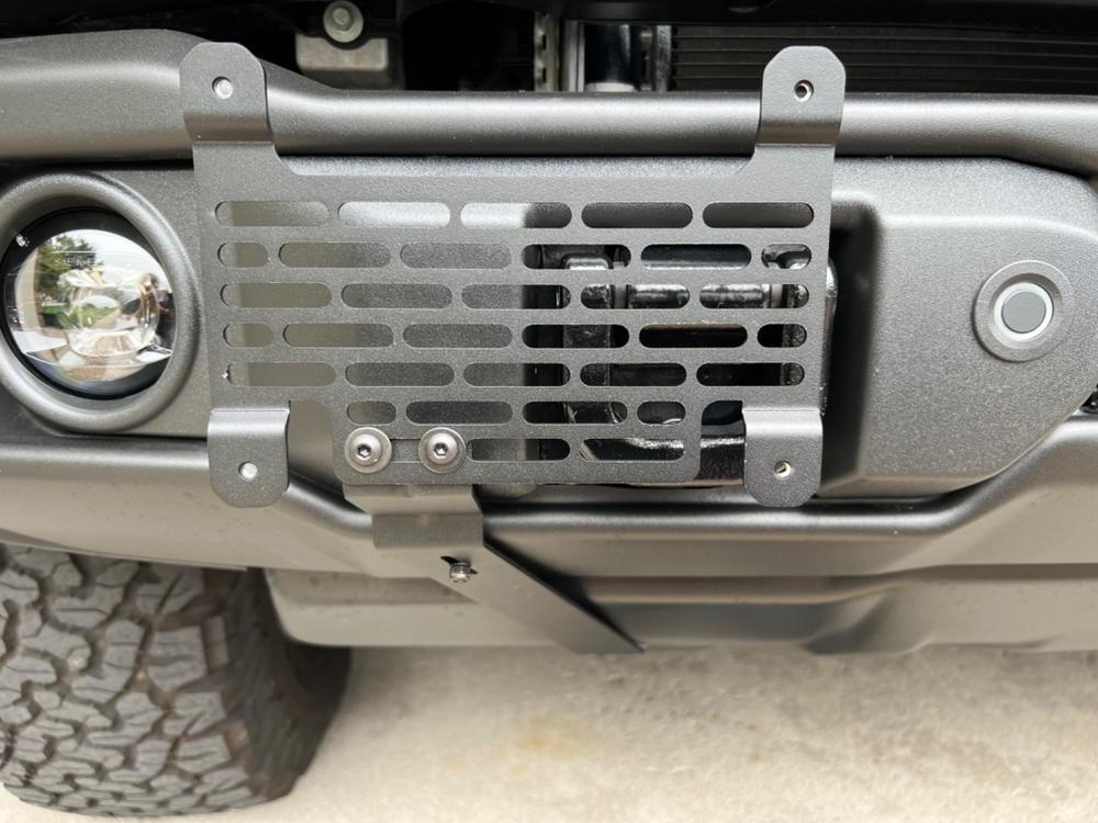 BuiltRight License Plate Relocation fits Capable Bumper 2021+ Bronco