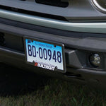 BuiltRight License Plate Relocation Bracket for OEM Standard Plastic Bumper - 2021+ Bronco - StickerFab