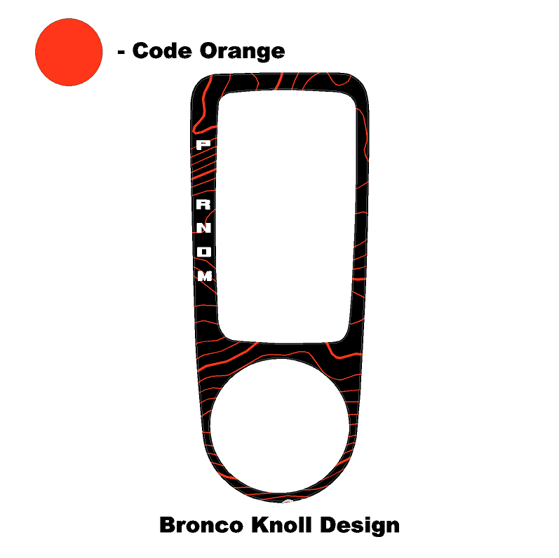 Topo Automatic Shifter Overlay (Printed Series) - 2021+ Bronco Automatic - StickerFab