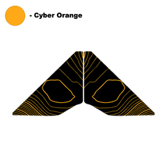 Topo Rear Window Triangle Overlay (Printed Series) - 2021+ Bronco 4 Door - StickerFab