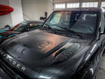 Defender 110 Hood / Bonnet Decal Overlay (Matte Black) - 2020+ Land Rover Defender 110 - StickerFab